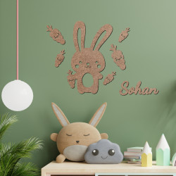 Décoration bois personnalisé "Lapin"