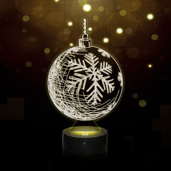 Éclat Festif : Lampe Boule de Noël 3D