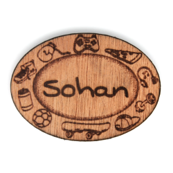 Magnet en bois personnalisable pour les geek