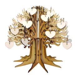 Livre d'or mariage en bois personnalisable