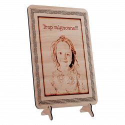 Plaque en bois personnalisée portrait